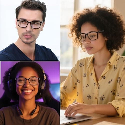 ANDWOOD Blue Light Blocking Glasses Men Women Computer Filter Large Frame Bluelight Blocker Anti Blue Ray Lightweight AR002