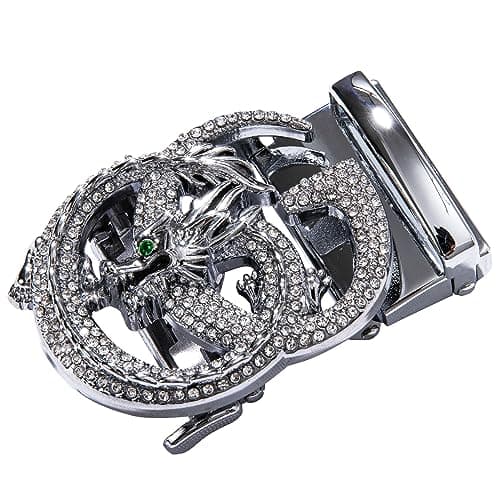 Dubulle Designer Mens Belts, Sliding Automatic Buckle Ratchet Dress Belt TOP Genuine Leather Strap Gifts