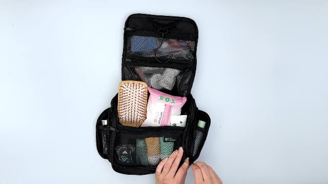 D&D Hanging Travel Toiletry Bag for Men and Women – Large Cosmetics, Makeup and Toiletries Organizer Kit with 10 Compartments, YKK Zippers, XXL Metal Swivel Hook, Water-Resistant Nylon
