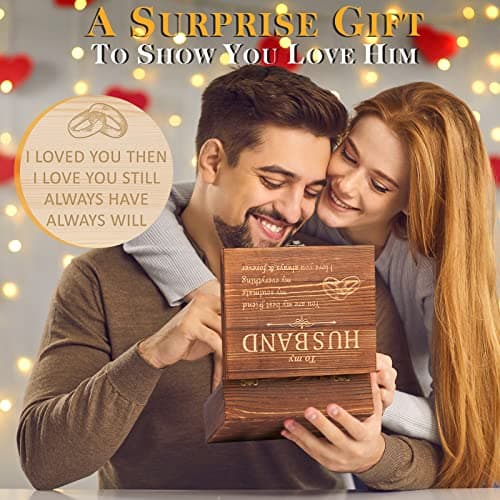 Oaksea Gifts for Husband Him Men, Reusable Stainless Steel Engraved Whiskey Stones Glasses Set Gifts, Birthday Wedding Stocking Stuffers for Husband Dad Boyfriend Fiance, Cool Burbon Scotch Set Gifts