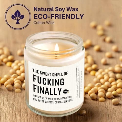 Shqiueos Funny Graduation Gifts for Her Him, Graduation Candle for Women Men Lavender Scented 7 Oz, 2025 Graduations Gifts for Masters Degree, College, High School, PhD Grad Gift for Nurse Law School