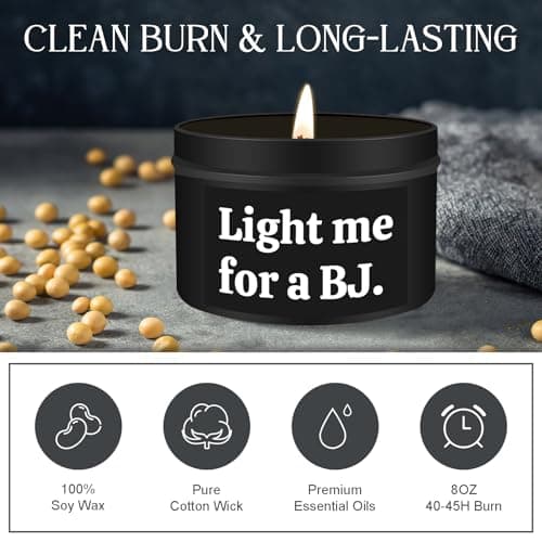 Gifts for Him Boyfriend Husband Funny Anniversary Wedding Birthday Gifts for Men Naughty Engagement Gift for Couples Husband Boyfriend Birthday Gift Ideas, Unique Romantic Lavender Candle for Men