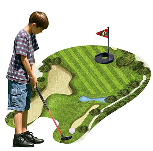 Toilet Golf Game-Practice Mini Golf in Any Restroom/Bathroom - Great Toilet Time - Dad Gifts, Funny Gifts for Dad, Funny White Elephant Gifts, Gag Gifts for Husband, Boyfriend, Men.