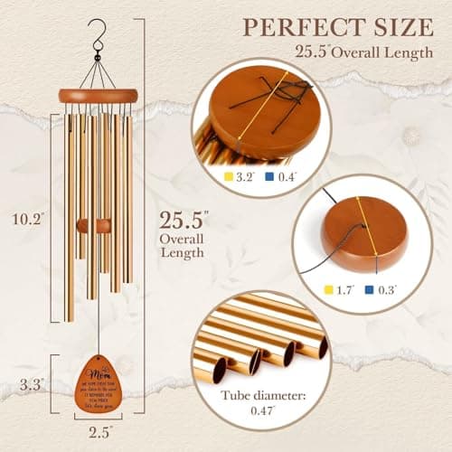 Gifts for Mom, Moms Wind Chimes, Mother's Day Best Gift for Mom, Mother Birthday Gift from Daughter Son, Love Reminder Gifts for Birthday Thanksgiving Christmas