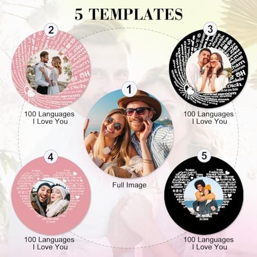Custom Bracelets with Picture Inside, Picture Bracelet Personalized Photo Projection Bracelets, Valentine’s Day Birthday Christmas Gifts for Women/Men