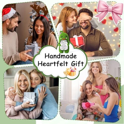 I Love You Gifts for Her, Him, Wife, Husband, Couple, Romantic Gifts for Boyfriend Girlfriend, Anniversary Perfect Gifts for Women Men, Handmade Crochet Pickle