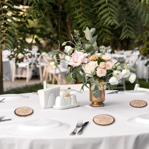 Hushee 200 Pcs Wedding Favors for Guests Cork Coasters Bulk Thank You for Celebrating with Us Party Decoration Wood Coaster Rustic Wedding Gift Bridal Shower Party Favors(Tree Bark)
