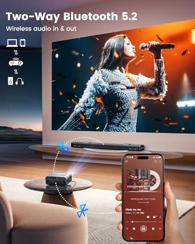 [Official Google TV]Smart-Outdoor-Projector 4K Supported, Home Theater Projector with Wi-Fi 6 & Bluetooth, Movie Proyector with Dolby for Indoor & Outdoor WIMIUS G1 (Gray, Standard)