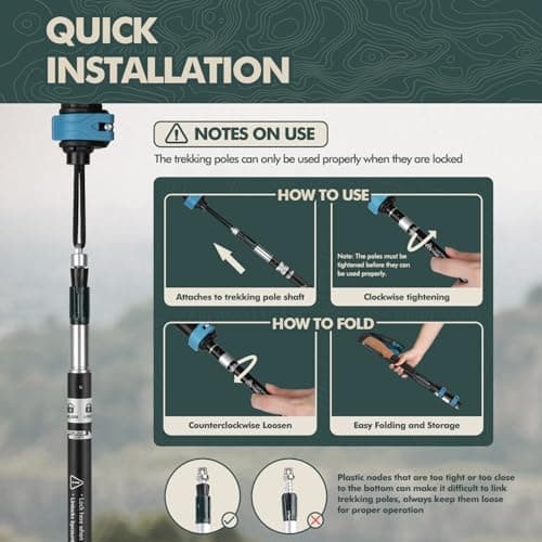 GPTCAMP Walking Sticks,Trekking Poles Collapsible Hiking Poles,Lightweight Folding Travel Walking Pole for Men Women,2pc Adjustable Hiking Stick with EVA Foam Grips for Backpacking