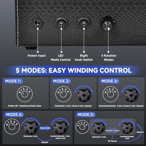 hightall Luxury Automatic Watch Winder for Rolex/Omega/Cartier for Automatic Watches with Whisper-Quiet Motor (<5dB), Anti-Scratch Memory Foam & Stable Base