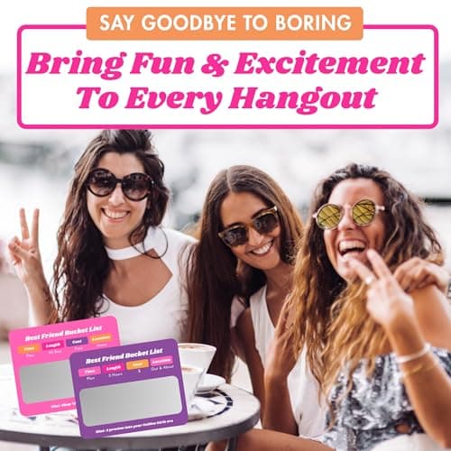 Best Friend Bucket List Scratch Off Cards – 35 Fun Adventure Date Ideas for Friends – Unique Gift for Women, Besties, or BFFs – Fun Friendship Gift for Birthdays or Holidays