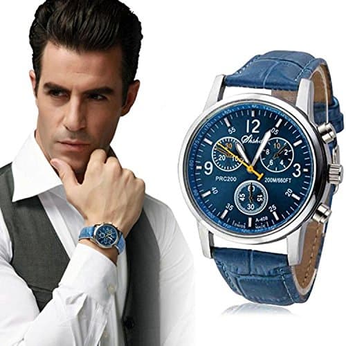 LsvtrUS Mens Watches, Luminous Sport Nylon Band Military Army Watch Analogue Quartz Wrist Watches for Men