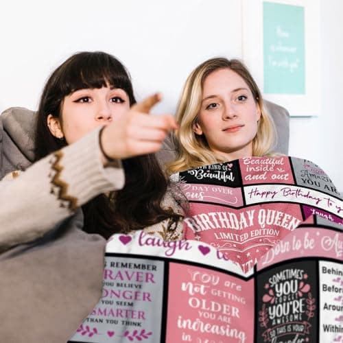 Birthday Gifts for Women Girls Her Friendship, Gifts for Women Birthday Unique, Womens Birthday Gift Ideas for Mom Friend Sister, Happy Birthday Gifts for Woman, Best Female Bday Throw Blanket 60"X50"