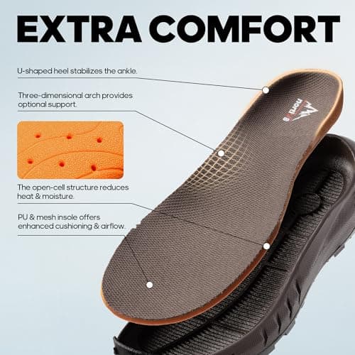 NORTIV 8 Men's Tactical Hiking Lightweight Cushion Sole for Work All Day Side Zipper Motorcycle Combat Military Boot Arch Support 8 Inches Terrascope