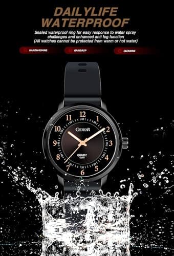 GEDIYAR Waterproof Rose Gold Watches for Women Ladies Easy Reader Quartz Analog Watches for Nurse Medical Professionals Students Women