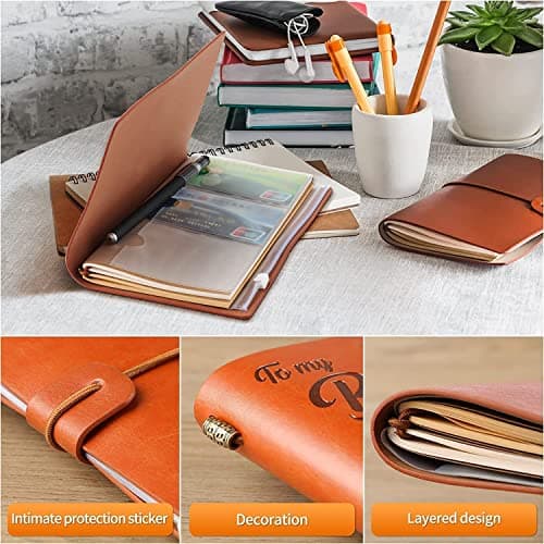 Daughter Gift from Dad, GIFTRRY to My Daughter Leather Journal, 140 Page Refillable Writing Journal, Graduation Birthday Gifts for Daughter from Dad, Father Daughter Gifts for Adults Daughter