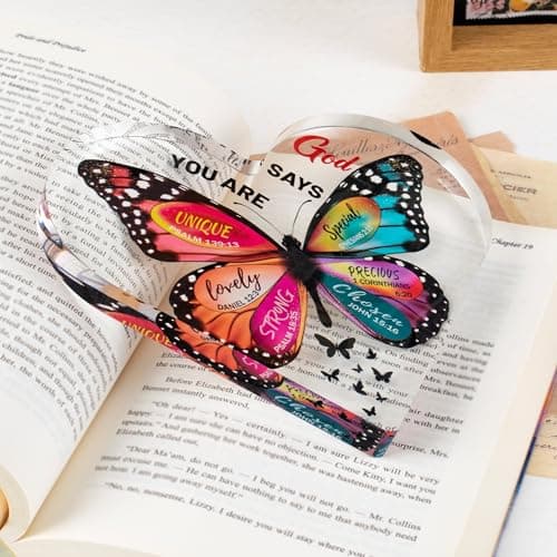 Christian Gifts for Women Birthday, Butterfly Inspirational Gifts for Friends, Mom, Sister, Girl, Female Coworker, Christian - Religious Spiritual Gift, Home Decorative Signs