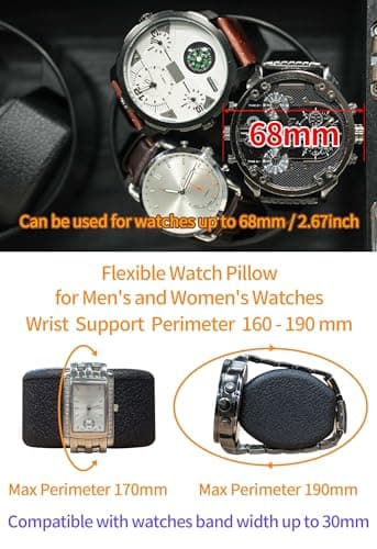 ORYX VISION Oryx Watch Winder for 4/6/9 Automatic Watches, Rotating Watch Box 5 Rotation Modes Setting Display Case with Extra Watch Storages and LED Light, Lockable Winders USB Powered Super Quiet Mabuchi Motor