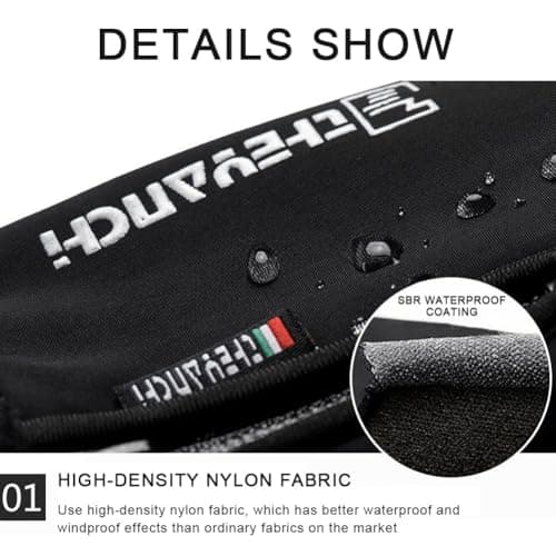 Softfree Winter Gloves with Touchscreen Fingers for Men, Waterproof Warm Glove Cold Weather Driving Gloves Anti-Slip Sports Gloves for Cycling Running Skiing Hiking Climbing