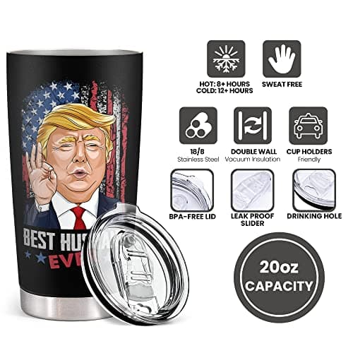 Gifts for Husband from Wife - Fathers Day Gift for Husband - Wedding Anniversary, Birthday, Christmas Gifts for Him - Romantic Love Gift Ideas for Him from Wife - 20 Oz 2-sided Tumbler