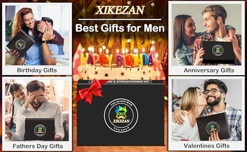 Beard Straightener w/Beard Oil & Balm & Guide E-Book,Upgraded 3 in 1 Hair Straightener Brush Beard Straightening Comb,Unique Stocking Stuffers Gifts for Men Him Dad Husband Birthday Christmas Gifts