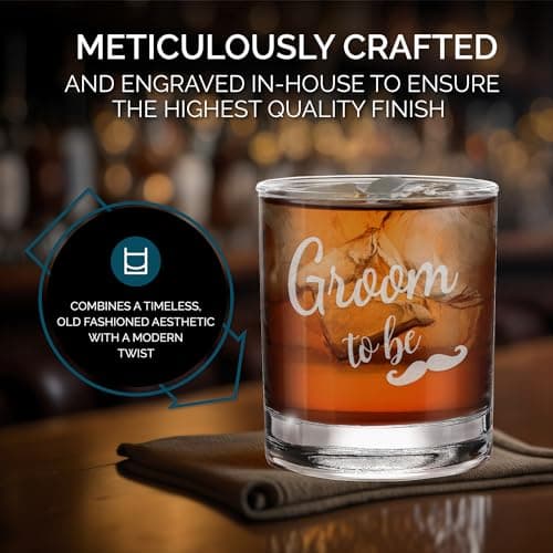 shop4ever Groom To Be Engraved Whiskey Glass 11 oz. Wedding Engagement Gift