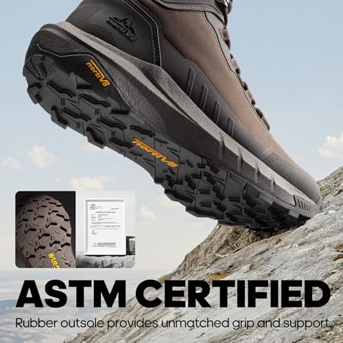 NORTIV 8 Men's Tactical Hiking Lightweight Cushion Sole for Work All Day Side Zipper Motorcycle Combat Military Boot Arch Support 8 Inches Terrascope