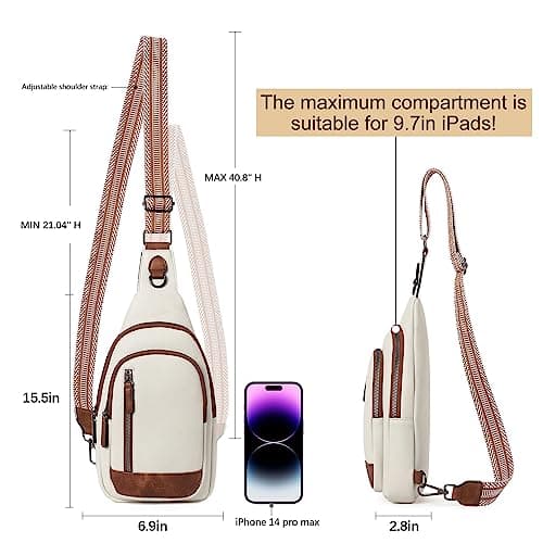 CLUCI Crossbody Bags for Women Men,Leather Sling Bag Cross Body Backpack for Woman Gifts for Women Birthday Unique