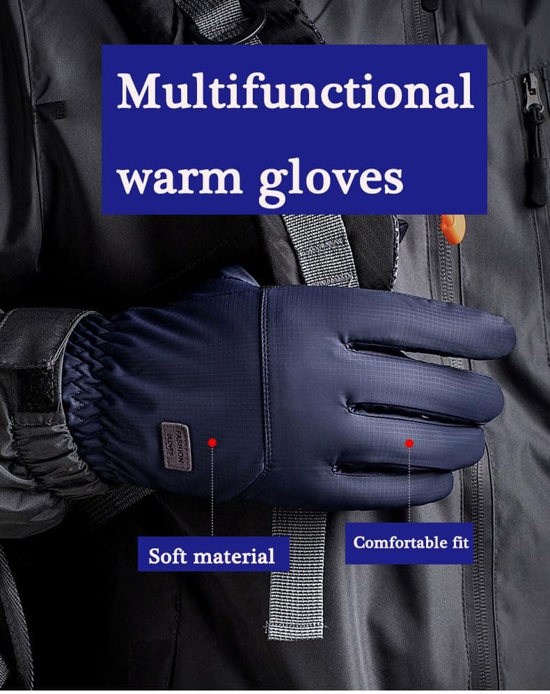 NociHah Waterproof Sherpa-Lined Ski Snow Warm Gloves for Women Men - Winter Protection Gloves Cold Weather Outdoor Sports S/M