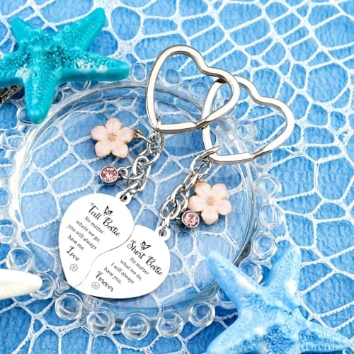 Bestie Gifts Friendship Keychain Bestie Birthday Gifts for Women Friendship Gift for Besties Bff Gift for Women Girls Friends Bff Stuff for Besties Christmas Presents for Her Matching Key Ring