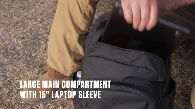 Carhartt 25L Classic Laptop Backpack, Durable Water-Resistant Pack W/ 15" Laptop Sleeve and Multiple Organizational Compartments, PFAS Free, Black