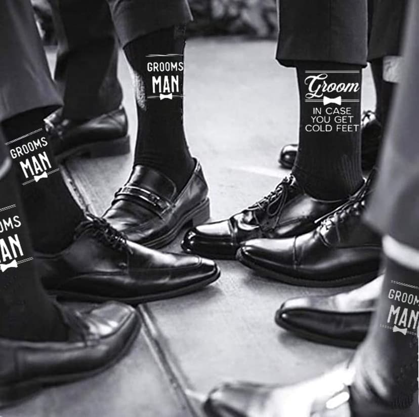 Groomsman Gifts For Men Wedding Gifts Novelty Socks Funny Proposal Gifts Groom Bestman 100% Cotton Crew Socks
