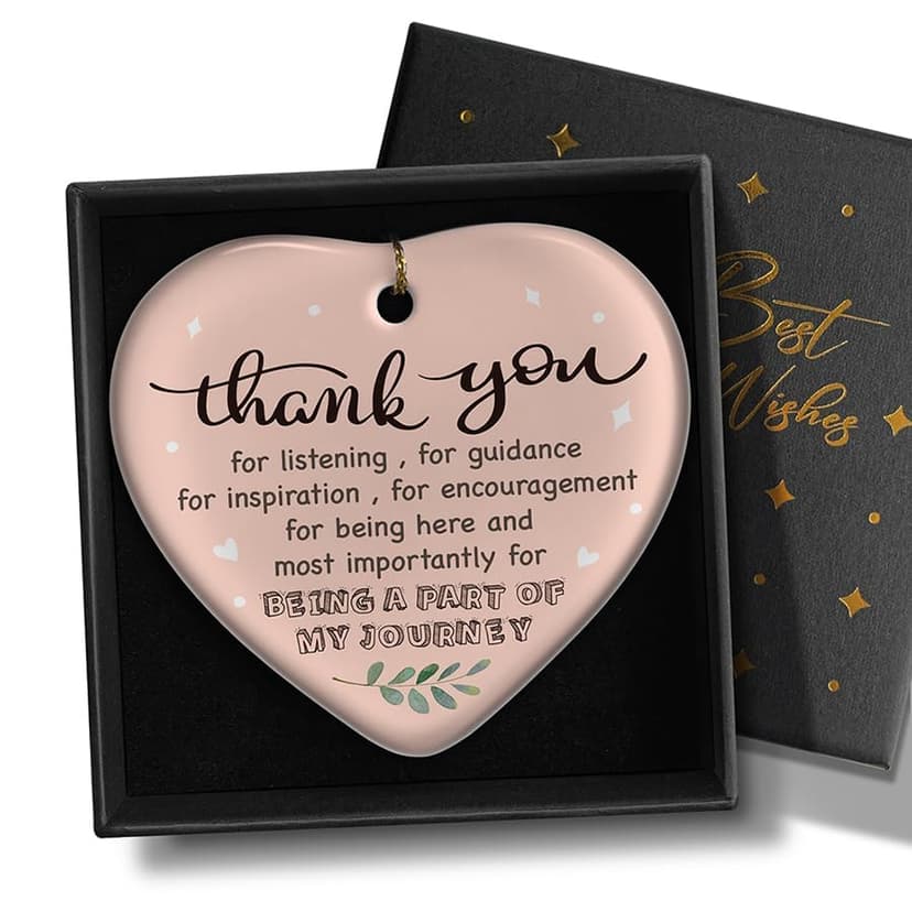 YZEXEZY Thank You Being A Part of My Journey Ornament Keepsakes- Appreciation Gifts,Thank You Gifts Farewell Gift for Women Friends Manager Coworkers Boss Teacher with Gift Box