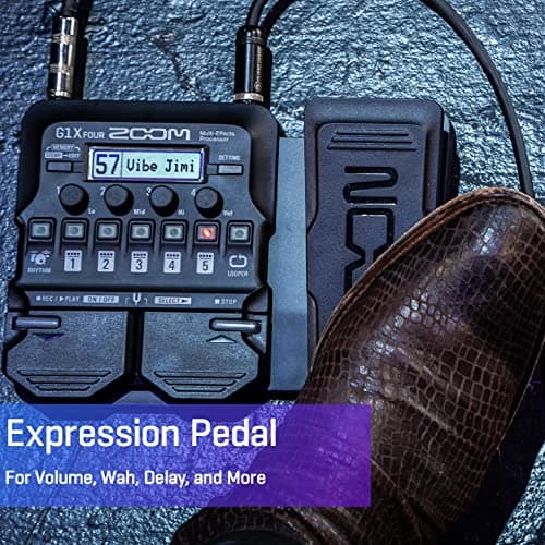 Zoom G1X Four Multi-Effects Processor with Expression Pedal for Electric Guitar