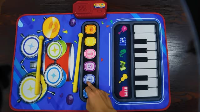 Toys for 1 Year Old Girl Gifts,2 in 1 Piano Mat Montessori Toys for 1 2 Year Old Girl,Educational Musical Toy First Birthday Gifts for 1 2 3 Year Old Girls,Christmas Stocking Stuffers for Toddler Girl