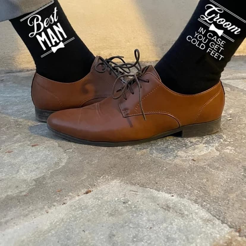 Groomsman Gifts For Men Wedding Gifts Novelty Socks Funny Proposal Gifts Groom Bestman 100% Cotton Crew Socks