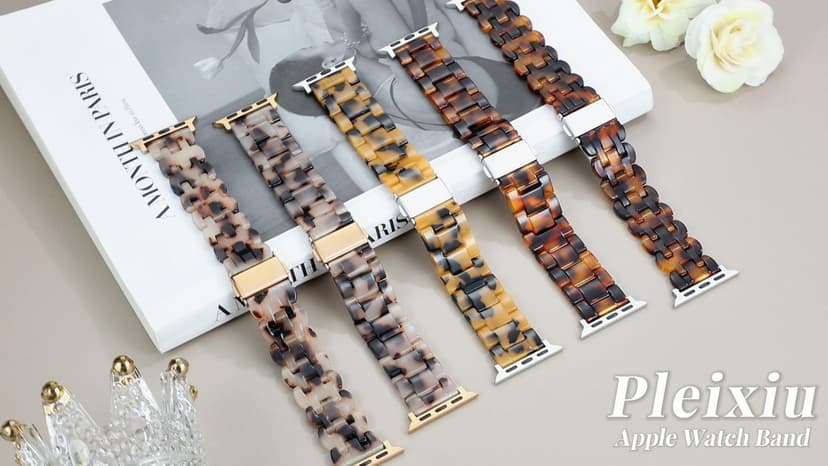 Lightweight Resin Band For Apple Watch Series 11 10 SE 9 8 7 6 5 4 3 2 1 Ultra 3 2, Fashion Adjustable Replacement Strap for iWatch Bands 38mm 40mm 41mm 42mm 44mm 45mm 46mm 49mm for Women Men