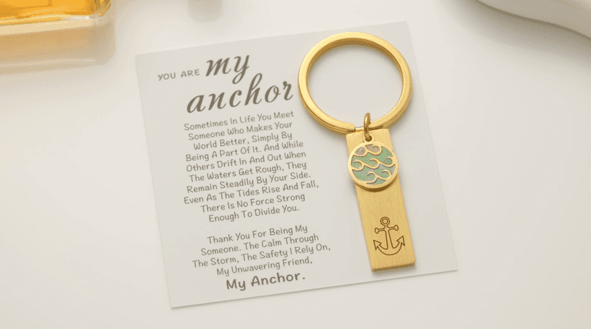 MIXJOY You Are My Anchor Keychain, Bestie Gifts for Women, Gifts for Best Friend Woman, Through Thick and Thin, Small Bestie Friendship Birthday, My Tribe, Close Female Friends Through Rough Times