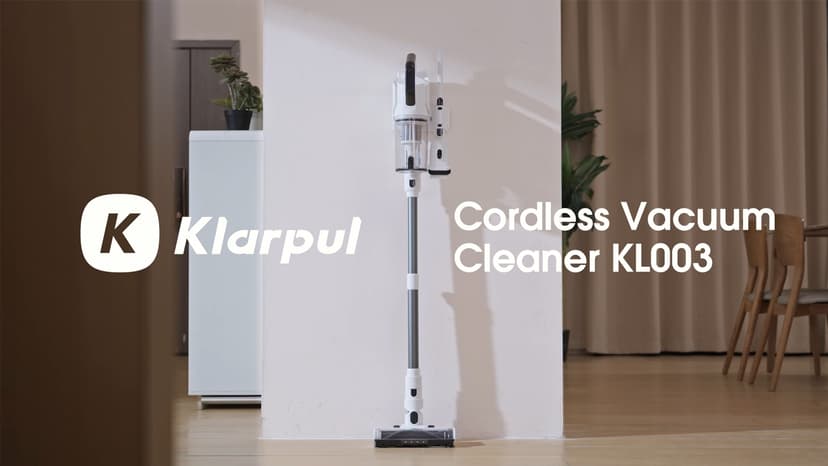Klarpul Cordless Vacuum Cleaner, 2 Batteries 140 Mins Runtime 600W 50Kpa Stick Vacuum Cordless, Self-Standing Vacuum Cleaners for Home with 2.5H Fast Charging, for Floor/Carpet/Pet Hair, White