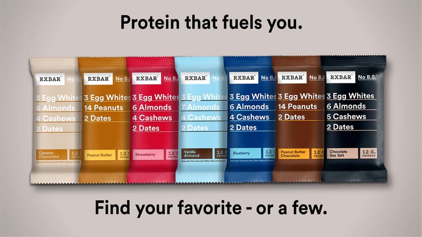 RXBAR Protein Bars, Protein Snack, Snack Bars, Variety Pack, 18.3oz Box (10 Count)
