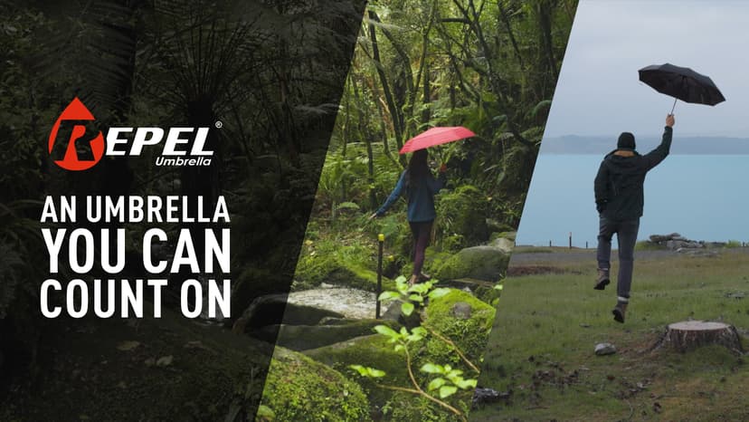 REPEL Windproof Travel Umbrella - Compact & Withstands Winds up to 85MPH , Strongest Premium Auto Folding Umbrella for Rain and Sun - Durable, Light & Portable for Women & Men , Fits Backpack & Cars