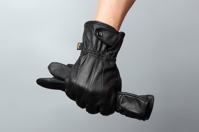 REED Men's Genuine Leather Warm Lined Driving Gloves - Touchscreen Texting Compatible