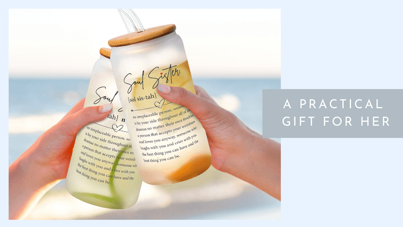Friendship Gifts for Women Friends, Gifts for Friends Female, Gifts for Best Friend - Gifts for Sister - Sister Birthday Gifts - Galentines Day, Valentines Gifts for Friends - 16 Oz Can Glass
