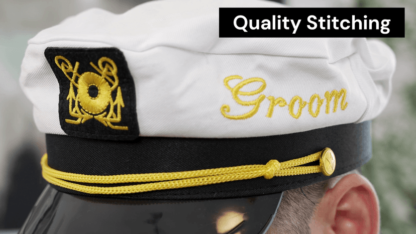 Bachelor Party Captain's Hat - Groom to Be Nautical Bachelor Hat | Funny Accessory Boats n' Hoes Bridal Shower