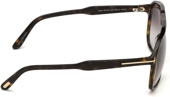 Tom Ford FT0753 52K Dark Havana FT0753 Pilot Sunglasses Lens Category 3 Size 62