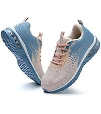 LANSNBO Women's Running Walking Shoes Wide Cushioned Comfortable Breathable Lightweight Non-Slip Athletic Fashion Sneakers for Tennis Gym Workout Fitness Cross Training Casual Footwear