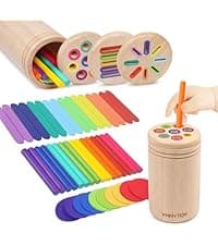 Montessori Toys for 1+ Year Old, Toddler 18 Month Old Toy Color Sorting Preschool Learning Activities, Fine Motor Skills Sensory Toys for Toddlers 1-3, 1 2 3 Year Old Girl Boy Baby Gifts