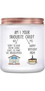 Gifts for Mom from Daughter Son, Mothers Day Birthday Christmas Thanksgiving Gifts for Mom,Stepmother Adoptive Mother, Lavender Scented Candle