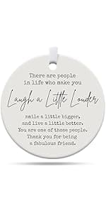 Friendship Gifts for Women, Best Friend, Funny, Work Besties, Sister, Friend Ornaments for Women, Ceramic Christmas Ornaments