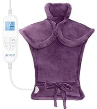 RENPHO Electric Heating Pad for Back Pain Relief, Birthday Gifts for Women Men Mom Dad Elderly, FSA Eligible Items Only List, Large Heat Pad for Neck and Shoulders, 24"x33", ETL Certified, Gray